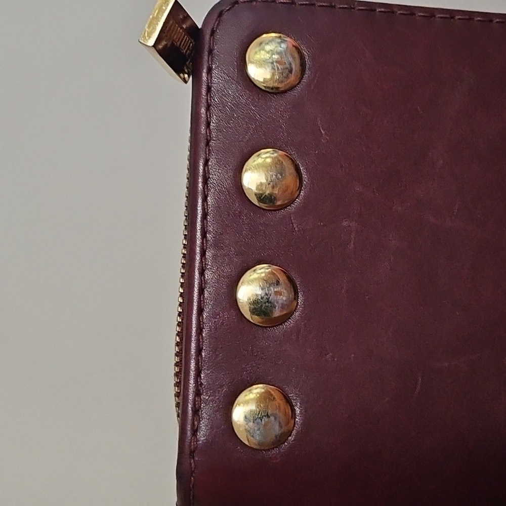 Hammitt Leather Wallet Clutch | Cherrywood And Gold | Beautiful! - Picture 6 of 9